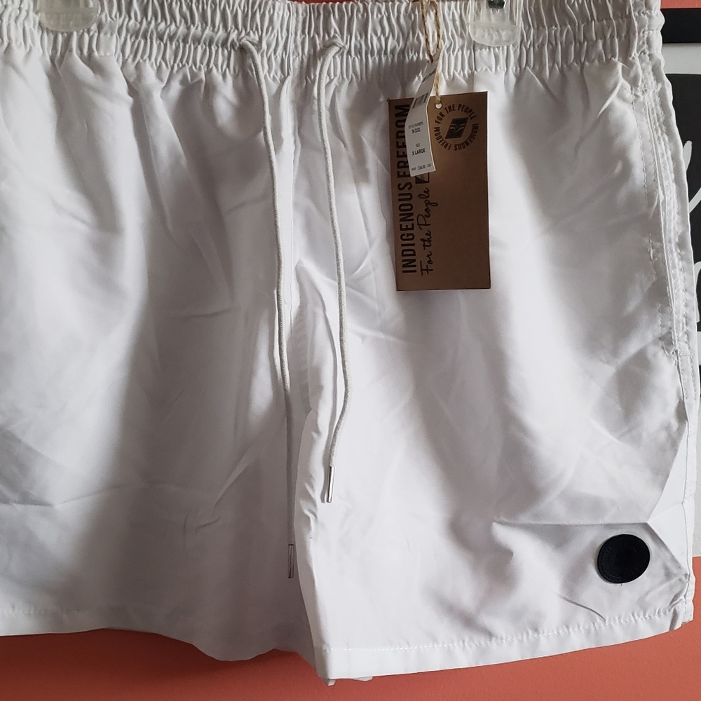New, Men white swimming shorts XL